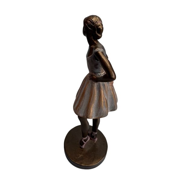 1995 Eylandekov Degas Dancer Figurine Bronze Finish Resin 8.5 Inch With Flipbook - Picture 5 of 7